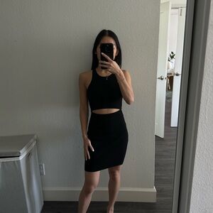 Wilfred Cut Out Knit Tank Mini Dress